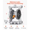 VEVOR Druckluft-Doppelmembranpumpe, 25 L/min, 3/8 Zoll Einlass & Auslass – Bild 2 VEVOR Druckluft-Doppelmembranpumpe, 25 L/min, 3/8 Zoll Einlass & Auslass – Bild 2