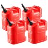 VEVOR Kraftstoffkanister, 19 L, max. Durchflussrate 15 L/min, 4er-Pack