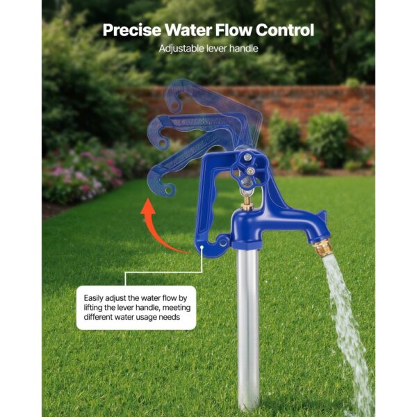 VEVOR Frostsicherer Hofhydrant, 980 mm, Außenwasserhahn mit 304,8 mm Eingrabetiefe – Bild 2