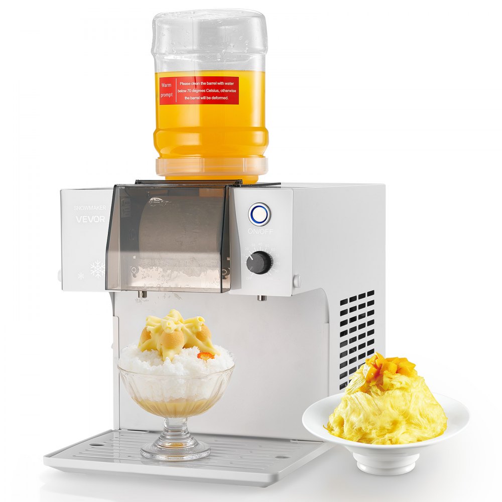 VEVOR Schneeflocken-Eismaschine, 60 kg/Tag Eis-Rasiermaschine, elektrischer Bingsu-Maschine mit 1,8 L Tank