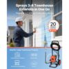 VEVOR Airless-Farbspritzgerät Sprühgerät mit Standfuß 900 W 3300 psi, Farbsprühgerät für Wohnungen, Gebäude – Bild 2