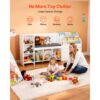 VEVOR Kinderregal mit Sitzbank & Rückenlehne & Bücherregal & Spielzeug-Organize, 170 x 40 x 80 cm, weiß – Bild 2