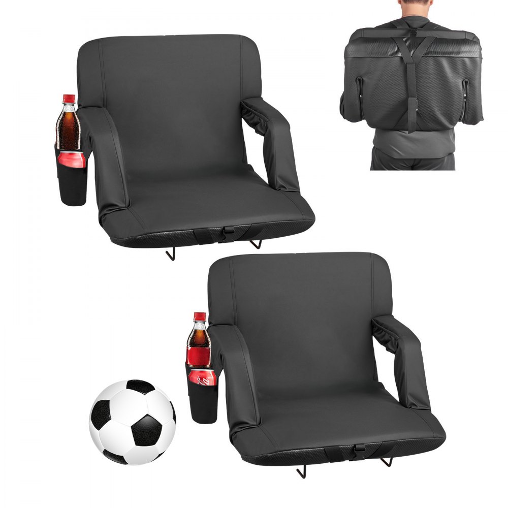 VEVOR 2 x Stadionsitz Sitzkissen mit 6 einstellbaren Winkeln