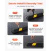 VEVOR Parkstopper Radstopper 1 Stk. 184 x 16 x 11 cm Einparkhilfe Parkbegrenzung mit Reflektorstreifen – Bild 5
