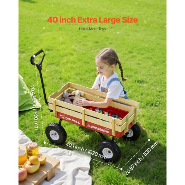 VEVOR Handwagen für Kinder, 102 cm Bollerwagen, Transportwagen mit Schiebestange, max. 150 kg tragbar – Bild 4 VEVOR Handwagen für Kinder, 102 cm Bollerwagen, Transportwagen mit Schiebestange, max. 150 kg tragbar – Bild 4