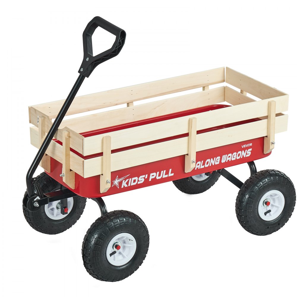 VEVOR Handwagen für Kinder, 102 cm Bollerwagen, Transportwagen mit Schiebestange, max. 150 kg tragbar