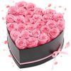 VEVOR 27 Stk. Ewige Rosen in Herzform Box, konservierter Blumenstrauß, Blumen Geschenkbox für ihre Frau