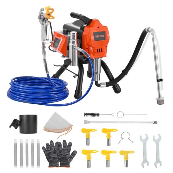 VEVOR Airless-Farbspritzgerät Sprühgerät 1500 W 3300 psi, Farbsprühgerät für Wohnungen, Gebäude