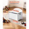 VEVOR Kindersitzbank mit Stauraum Holzspielzeugkiste, Aufbewahrungsbank mit Rückenlehne & Sicherheitsscharnier – Bild 4