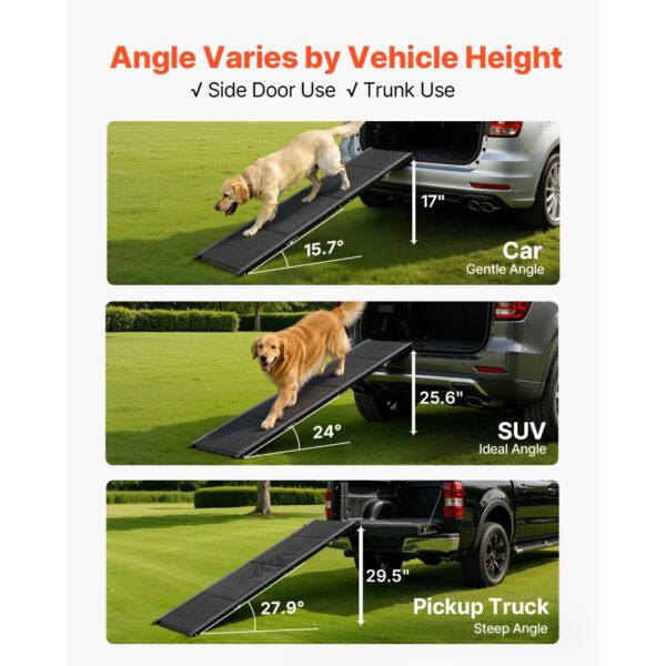 VEVOR Hunderampe, 160 x 43,2 cm, faltbare Hundeautorampen für mittelgroße & große Hunde bis 113 kg – Bild 5