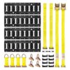 VEVOR E-Track-Zurrschienen-Set, 4er-Pack, 0,4 m, 21-tlg. Zubehör, Garagen