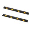 VEVOR Parkstopper Radstopper 2 Stk. 184 x 16 x 11 cm Einparkhilfe Parkbegrenzung mit Reflektorstreifen