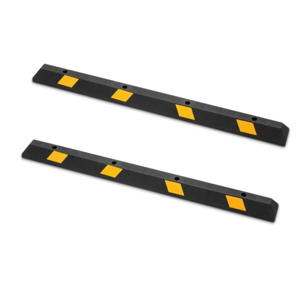 VEVOR Parkstopper Radstopper 2 Stk. 184 x 16 x 11 cm Einparkhilfe Parkbegrenzung mit Reflektorstreifen