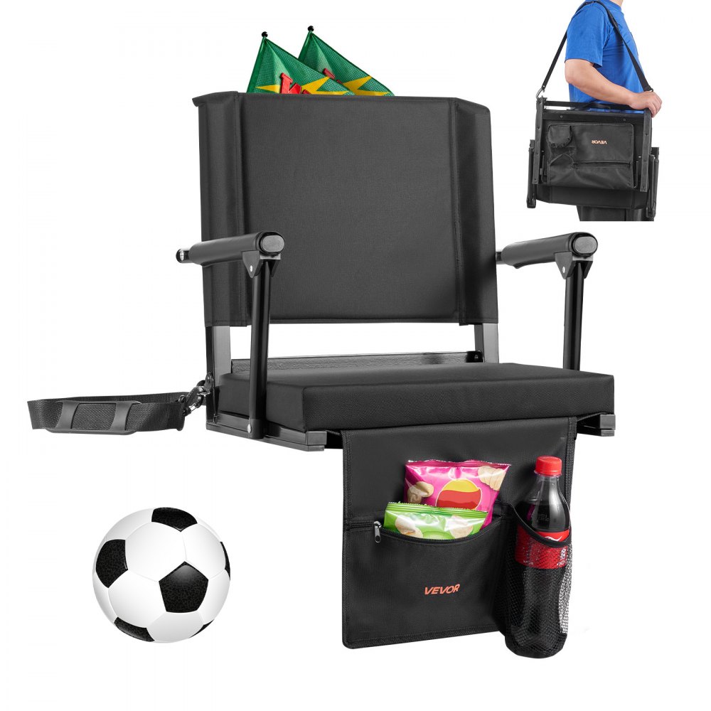VEVOR Stadionsitz tragbarer Tribünenstuhl mit Rückenlehne & Armlehne