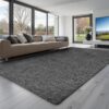 VEVOR Hochflor Teppich 2438x1524 mm, flauschiger Teppich mit dreilagigem Material, 35 mm Florhöhe