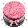 VEVOR 50x Ewige Rosen in runder Box, konservierter Blumenstrauß, Blumen Geschenkbox für ihre Frau