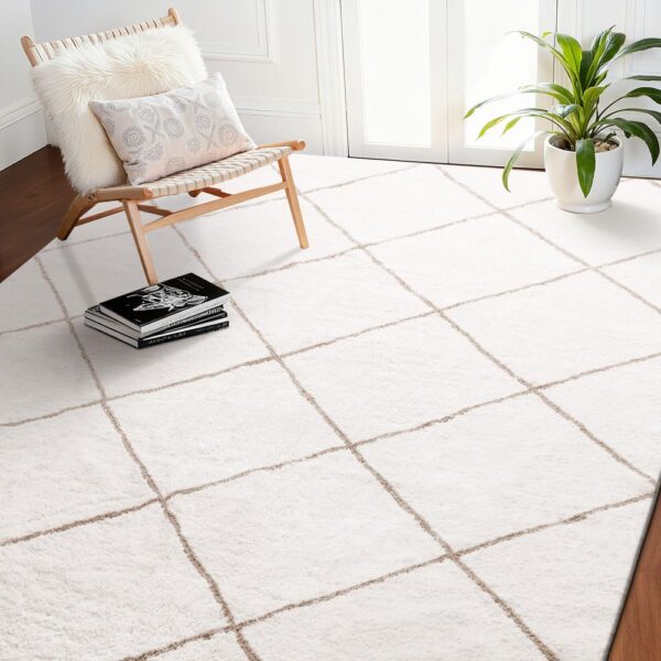 VEVOR Kurzflor Teppich 3048 x 2438 mm, kuscheliger Wohnzimmerteppich, Bodenteppich für Wohnzimmer