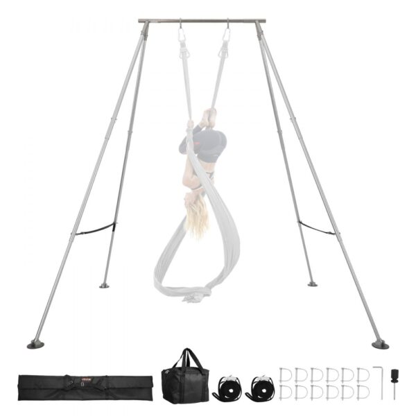 VEVOR Yoga-Ständerrahmen Schaukelständer mit max. 140,6 kg Tragkraft, Klimmzugständer mit dreieckiger Struktur