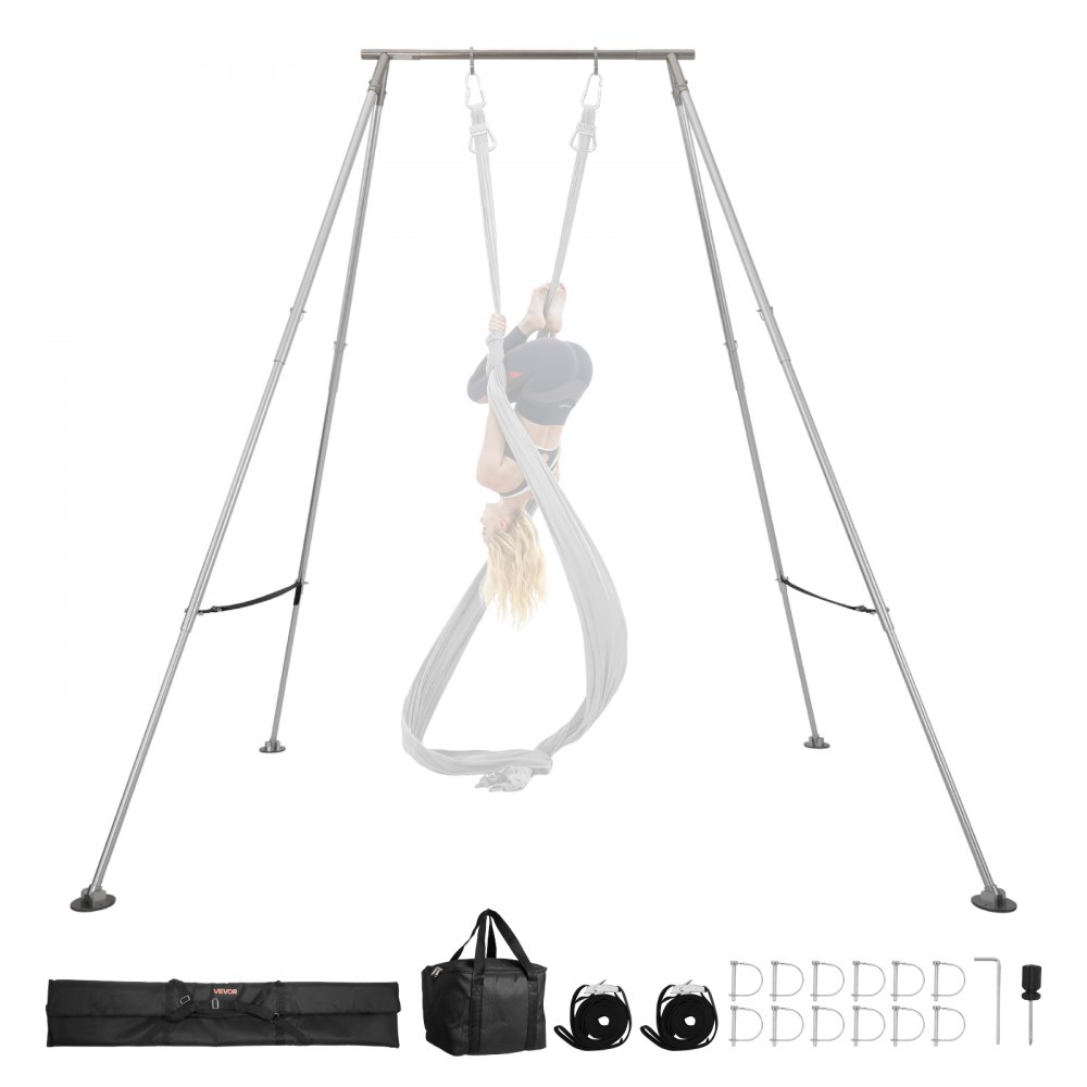 VEVOR Yoga-Ständerrahmen Schaukelständer mit max. 140,6 kg Tragkraft, Klimmzugständer mit dreieckiger Struktur