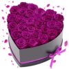 VEVOR 27x Ewige Rosen in Herzform Box, konservierter Blumenstrauß, Blumen Geschenkbox für ihre Frau