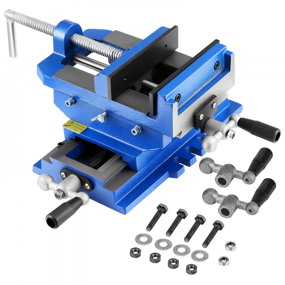 VEVOR Maschinenschraubstock, 15,24 cm Backenbreite, 2-Wege-XY-Achsen-Kreuzschraubstock