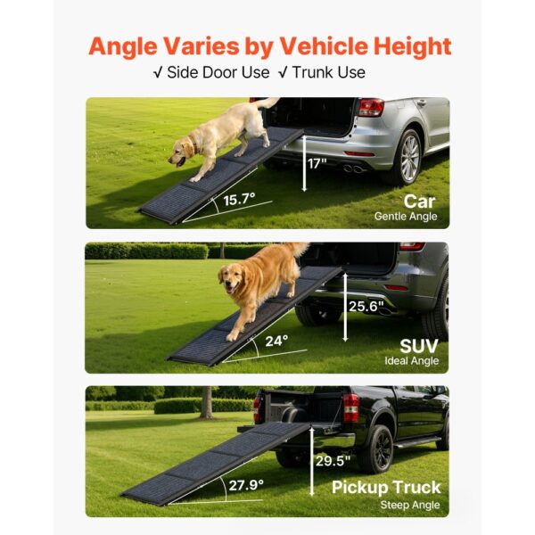 VEVOR Hunderampe, 160 x 43,2 cm, faltbare Hundeautorampe für mittelgroße & große Hunde bis 113 kg – Bild 5