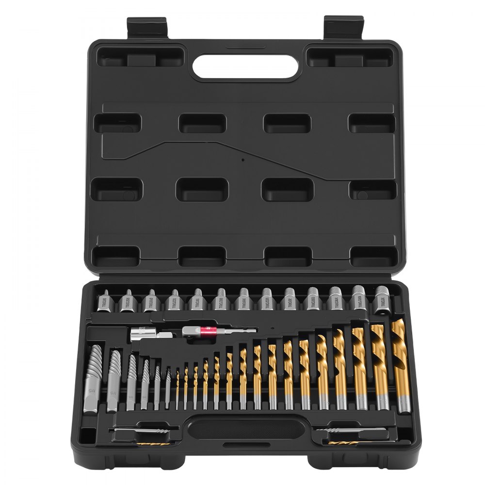 VEVOR Bolzenausdreher-Set mit Bohrern 41-tlg. Schraubenausdreher mit Adaptern & Stabilem Aufbewahrungskoffer