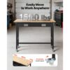 VEVOR Werkbank 1220x610 mm, Werktisch 680 kg, Garagentisch mit Schubladen & Rollen – Bild 2