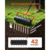 VEVOR Rasenlüfter Walze Manuell, Aerifizierer für Rasen mit 42 Eisen Spikes 410 mm Breit Platte Langem Griff – Bild 2