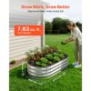 VEVOR Hochbeet Metall 2er-Pack 120x60x30 cm, Ovales Gartenbeet, Pflanzkasten-Set für den Außenbereich – Bild 2 VEVOR Hochbeet Metall 2er-Pack 120x60x30 cm, Ovales Gartenbeet, Pflanzkasten-Set für den Außenbereich – Bild 2