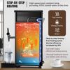 VEVOR Gewerblicher Heißwasserspender 10 L, 1,5 kW Wasserkocher Elektrisch mit Heizrohr aus Edelstahl 316 – Bild 5