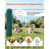 VEVOR Begrenzungszaun 25x1,25 m, Weidezaun aus PE, Mobiler Hundezaun mit Doppelspitzenpfählen & Abspannseilen – Bild 4