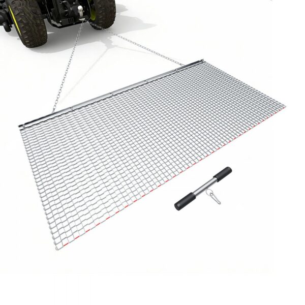VEVOR Schleppegge 1830x914 mm, Feldegge aus Verzinktem Stahl mit Anhängekette, Anbaugerät für ATVs