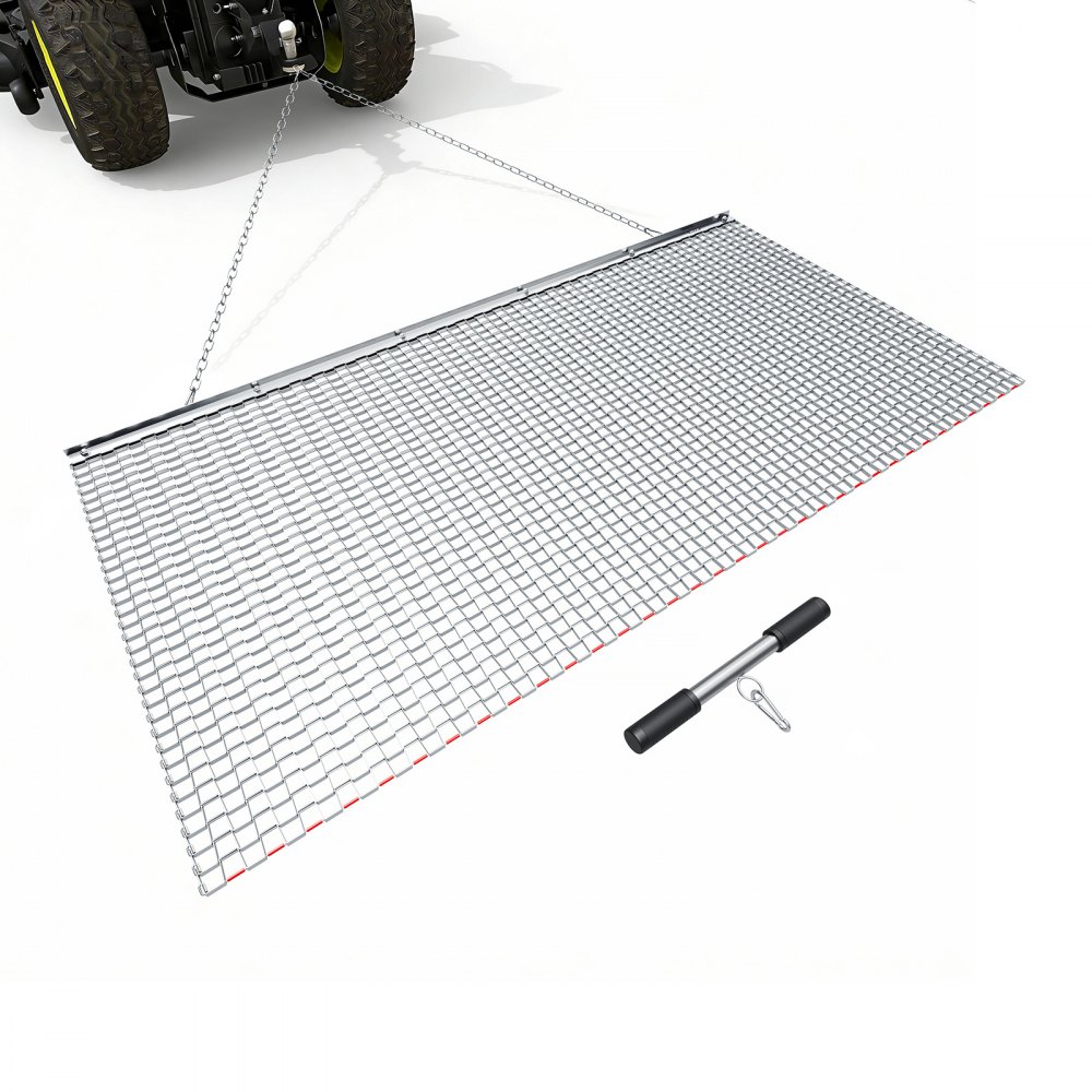 VEVOR Schleppegge 1830x914 mm, Feldegge aus Verzinktem Stahl mit Anhängekette, Anbaugerät für ATVs