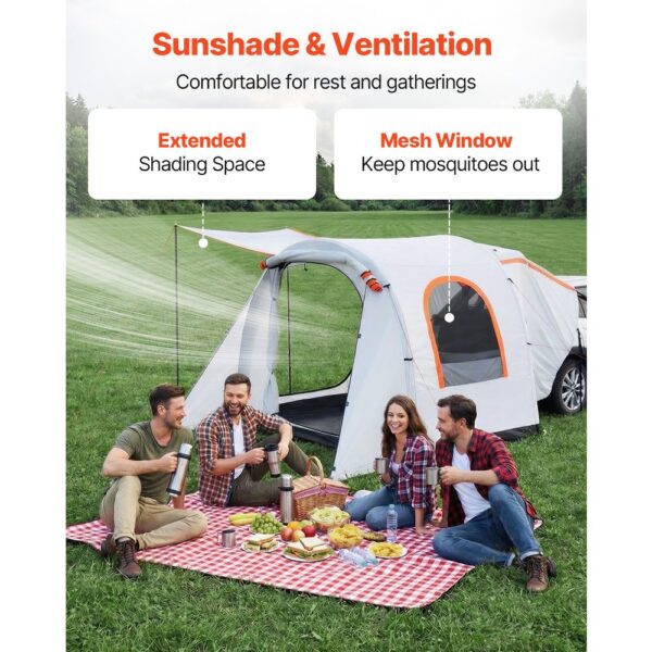 VEVOR Aufblasbares Heckklappenzelt Autozelt (2042+1020) x 2438 x 2020 mm, SUV-Heckzelt für Camping Wandern – Bild 4 VEVOR Aufblasbares Heckklappenzelt Autozelt (2042+1020) x 2438 x 2020 mm, SUV-Heckzelt für Camping Wandern – Bild 4