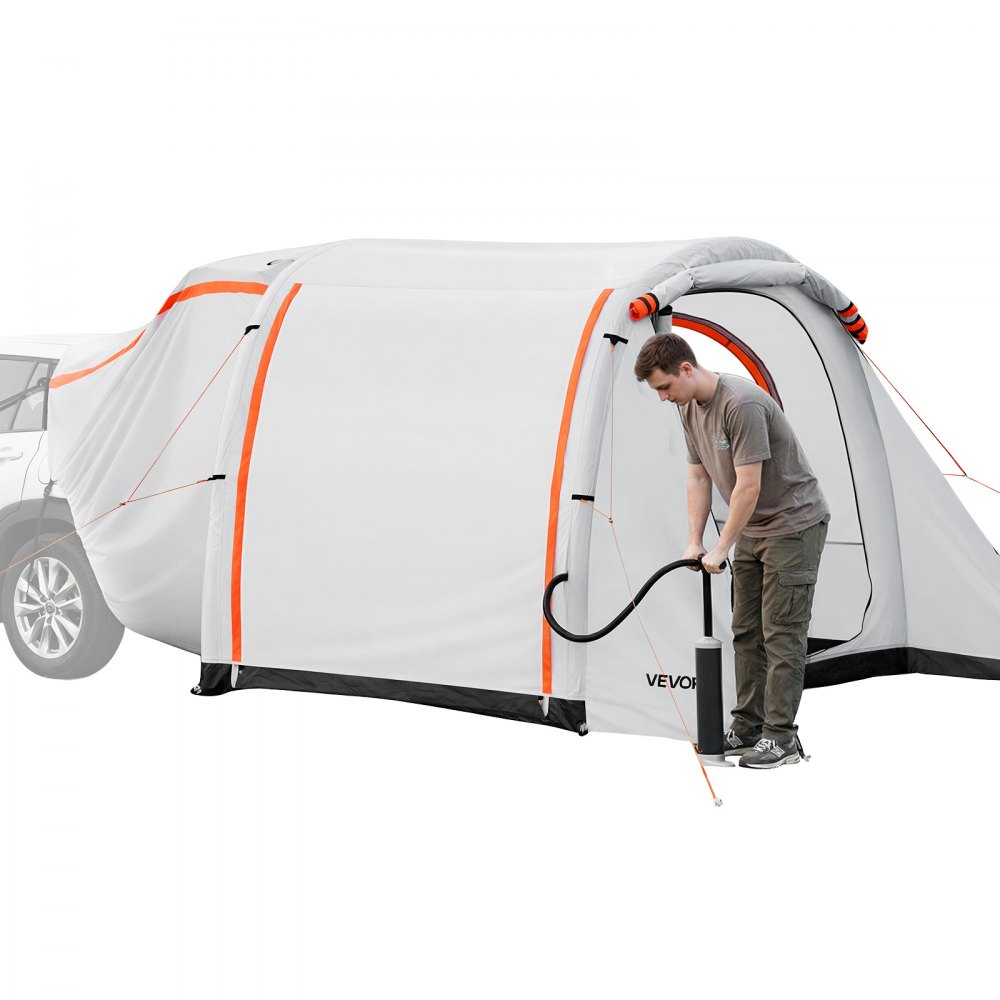 VEVOR Aufblasbares Heckklappenzelt Autozelt (2042+1020) x 2438 x 2020 mm, SUV-Heckzelt für Camping Wandern