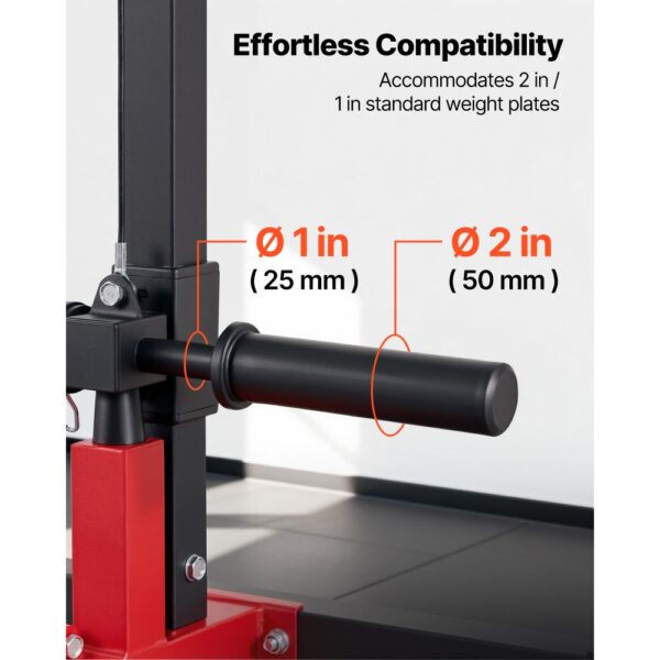 VEVOR Latzugstation, 2-in-1 Latzugturm, ca. 227 kg Belastbare Gewichtsauflage – Bild 5