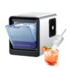 VEVOR Tisch-Eiswürfelmaschine 15 kg pro Tag, Eiswürfelmaschine für Kaueis für Zuhause Küche Büro Bar Partys