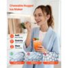 VEVOR Tisch-Eiswürfelmaschine 15 kg pro Tag, Eiswürfelmaschine für Kaueis für Zuhause Küche Büro Bar Partys – Bild 3