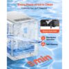 VEVOR Tisch-Eiswürfelmaschine 15 kg pro Tag, Eiswürfelmaschine für Kaueis für Zuhause Küche Büro Bar Partys – Bild 5