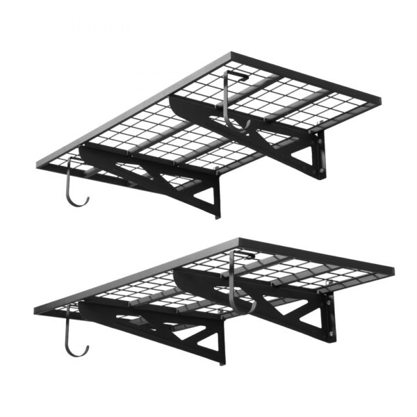 VEVOR 2er-Set Garagenregal 1219x620x210 mm Werkzeugaufbewahrung 113 kg pro Schicht Werkzeughalter Wand