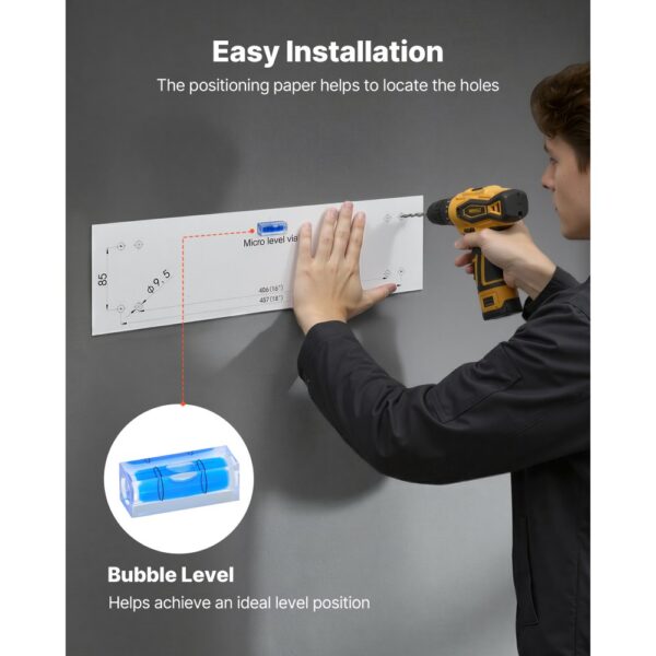 VEVOR 2er-Set Garagenregal 1219x620x210 mm Werkzeugaufbewahrung 113 kg pro Schicht Werkzeughalter Wand – Bild 5