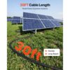 VEVOR Solarkabel Verlängerung 9,14 m, 10 AWG, Solarverlängerungskabel mit Flammhemmender Schutzhülle, IP67 – Bild 4