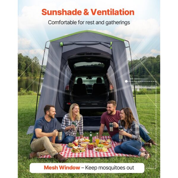 VEVOR Heckklappenzelt Autozelt für 5-9 Personen 323 x 244 x 220 cm – Bild 4