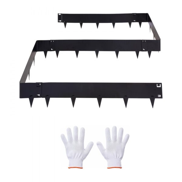 VEVOR Rasenkante 6er-Pack 1016x207 mm, Beeteinfassung aus Verzinktem Stahl, Metall Palisade