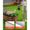 VEVOR Hochbeet Metall 2er-Pack 120x60x30 cm, Ovales Gartenbeet, Pflanzkasten-Set für den Außenbereich – Bild 3