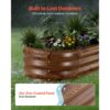 VEVOR Hochbeet Metall 2er-Pack 120x60x30 cm, Ovales Gartenbeet, Pflanzkasten-Set für den Außenbereich – Bild 5