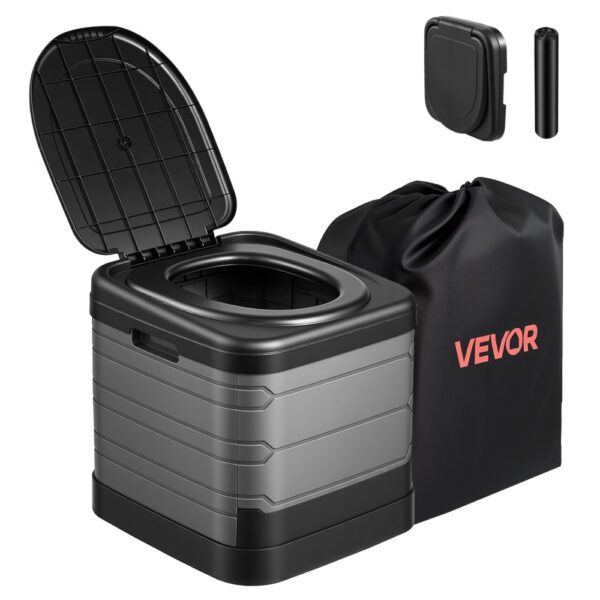 VEVOR Tragbare Campingtoilette 150 kg Belastbar, Mobile Toilette Faltbar für Erwachsene