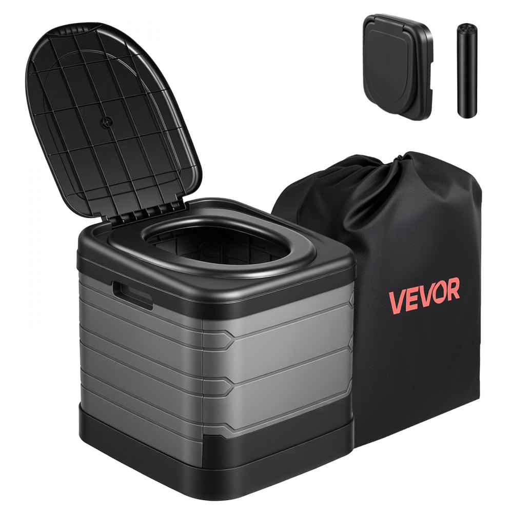 VEVOR Tragbare Campingtoilette 150 kg Belastbar, Mobile Toilette Faltbar für Erwachsene