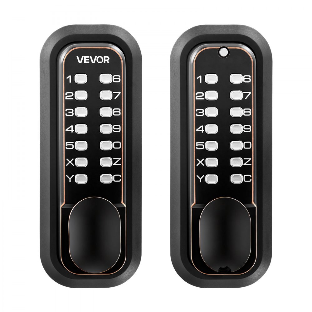 VEVOR Mechanisches Codeschloss mit Doppelseitigem Tastenschloss (4- bis 7-stelliger Code), Ölgebronzefarben